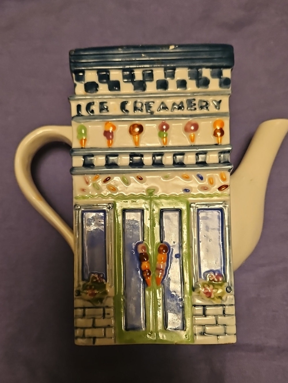 Ice Creamery Decorative Teapot